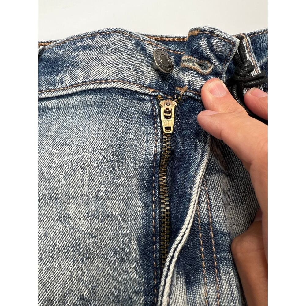 Studio Blue High Rise Rolled Cuff Jean Shorts Lover Blue Women 29 NWT - Picture 4 of 6